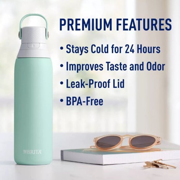 Brita 20oz Premium Double-Wall Stainless Steel Insulated Filtered Water Bottle - Picture 5 of 9